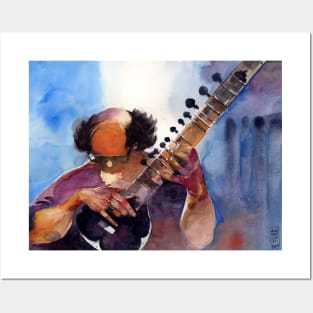 The sitar player Posters and Art